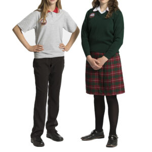 Young Girl And Boy School Uniform Pleated Skirt And Lace Shirt Three Piece Suit School Uniform