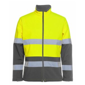 Hot Sale Custom Color Two Tone Waterproof Windproof Tear-resistant Construction Reflective Safety Softshell Work Traffic Railway Jacket