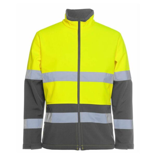 Hot Sale Custom Color Two Tone Waterproof Windproof Tear-resistant Construction Reflective Safety Softshell Work Traffic Railway Jacket