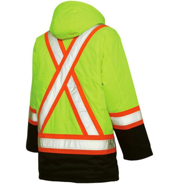 Whole Sale Durable Waterproof Antistatic Warm Thermal  Workwear Reflective Hi Vis Traffic Jacket - Image 4