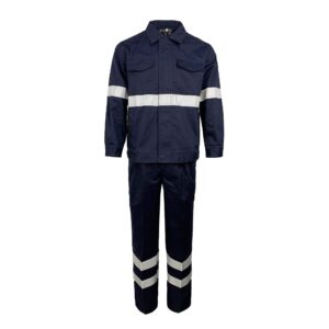 Factory Supply Industry Mining Construction Oil&Gas Flame Resistant Two Piece Workwear Hi Vis Reflective Durable Fireproof Suit