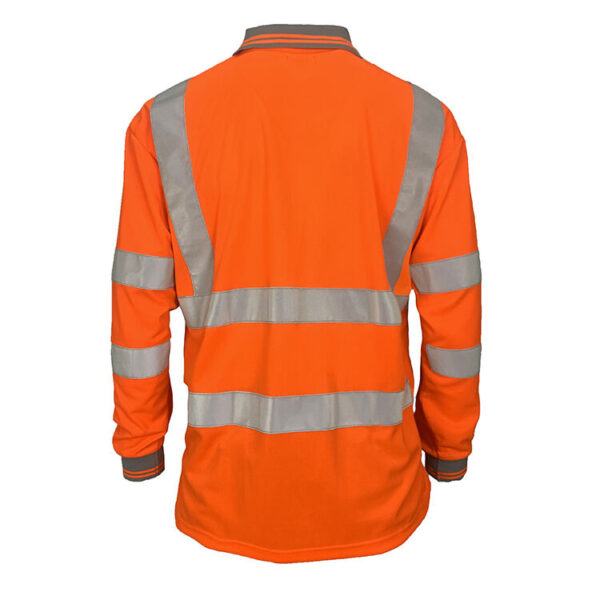 Safety High Visibility Long Sleeve Work Wear Shirts Men Construction Protective Quick Dry Reflective Hi Vis Work Polo Shirt - Image 4