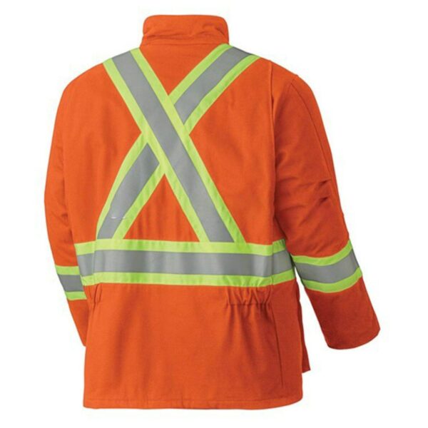 Manufacture Factory Fire Proof Reflective Safety Work Clothes Electrical Arc Flash CAT II Welding Cotton Hi Vis Fire Retardant Jacket - Image 4