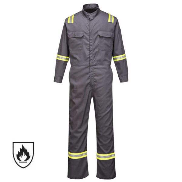 Hot sale PetroChina Sinopec CNOOC Flame Retardant FRC Coverall Arc Flash Hi Vis Reflective Safety Cotton Flame Resistant Workwear - Image 3