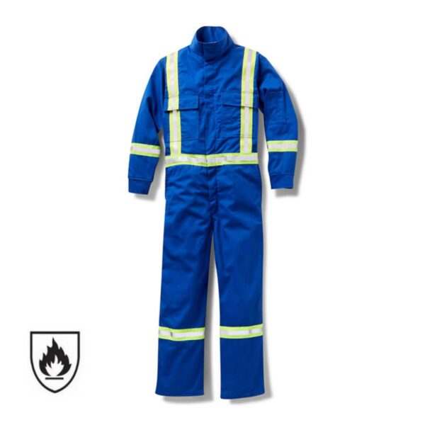 EN11612 Industrial Cotton/Polyester Hi Vis Reflective IFR Wrokwear Oil And Gas Industry Inherent Fire Retardant Boiler Suits - Image 3