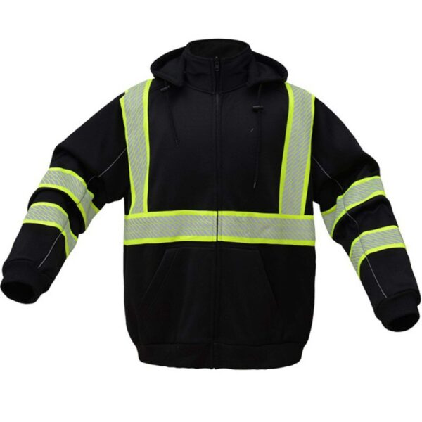Safety Reflective Construction Winter Waterproof Workwear Cotton/Polyester Fleece Security Hi Vis Soft Shell Jacket - Image 4