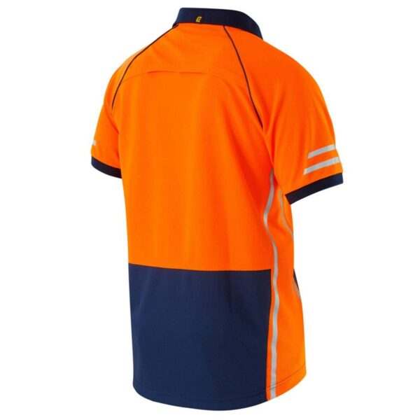 Customize Work Clothes For Mining Workers Premium Hi vis Safety Reflective Short Sleeves Polo Shirt - Image 4