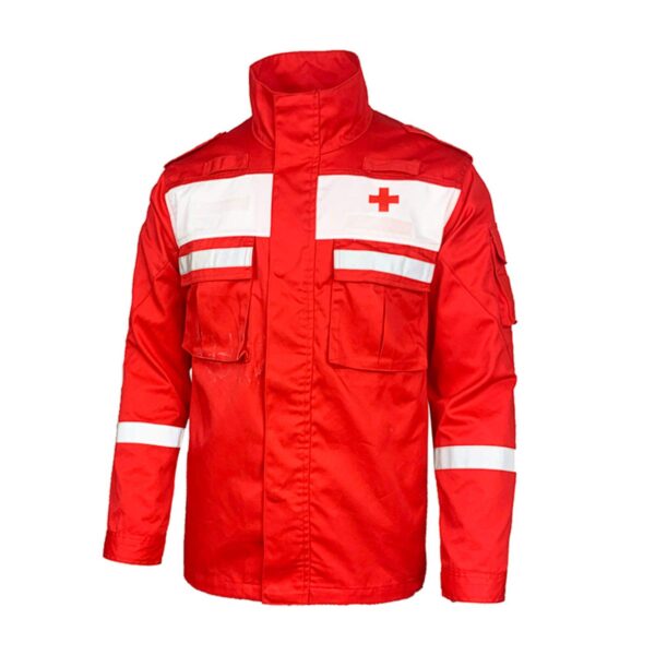 Custom Logo Unsix Industrial Uniforms Safety Workwear Rescue Windproof Red Cross PPE Clothing - Image 2