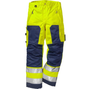 Outdoor Slim Fit Multi Pockets Work Safety Cargo Pants With Straps Fluorescent High Visibility Work Trousers