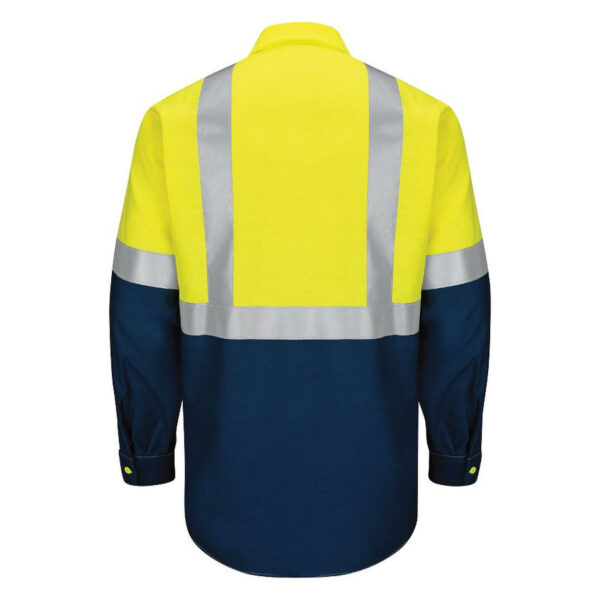 Factory Customize EN471 Industrial Safety Cotton Workwear High Visibility UPF Long Sleeve Work Reflective Shirts - Image 6