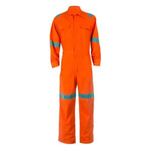 Factory Customize Hi Vis Reflective Durable Workwear Industrial Polyester/Cotton Orange Men’s Boiler Suits