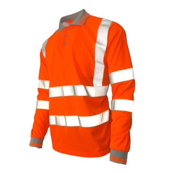 Factory Supply Hi Vis Polo Shirt Long Sleeve High Quality Stand Collar Tear-resistant Clothes - Image 4