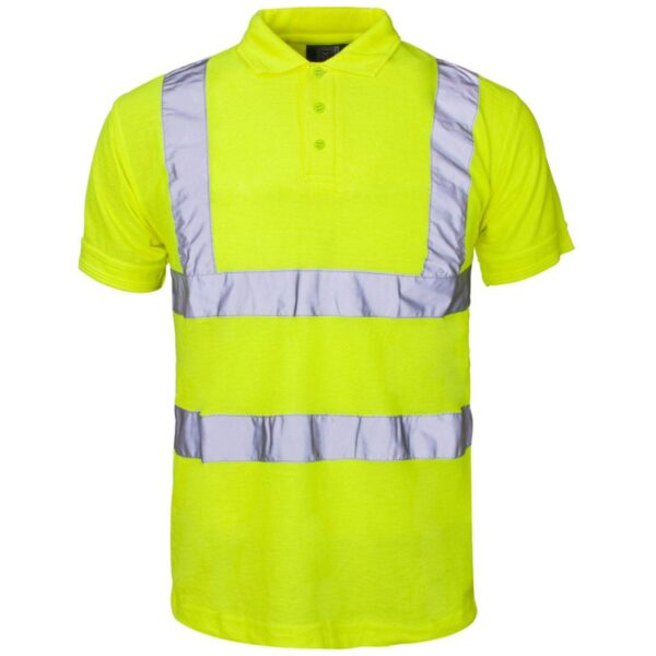 High Quality Custom Logo Private Label Workwear Hi Vis Reflective Traffic Polo Shirt - Image 5