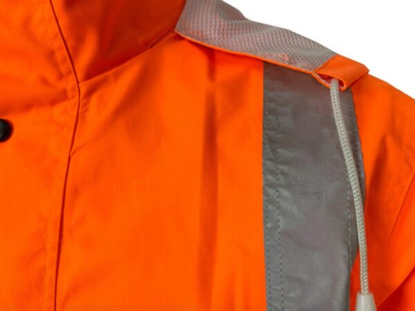 Hot Sale Hi Vis Mesh Lining Coal Oil Traffic Construction Waterproof Windproof Reflective Anti-Static Safety Jacket - Image 5