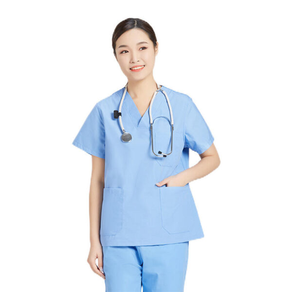 Anti Wrinkle Washable Soft Fabric Hospital Nurse Uniform Women Medical Scrubs Sets Pair - Image 3