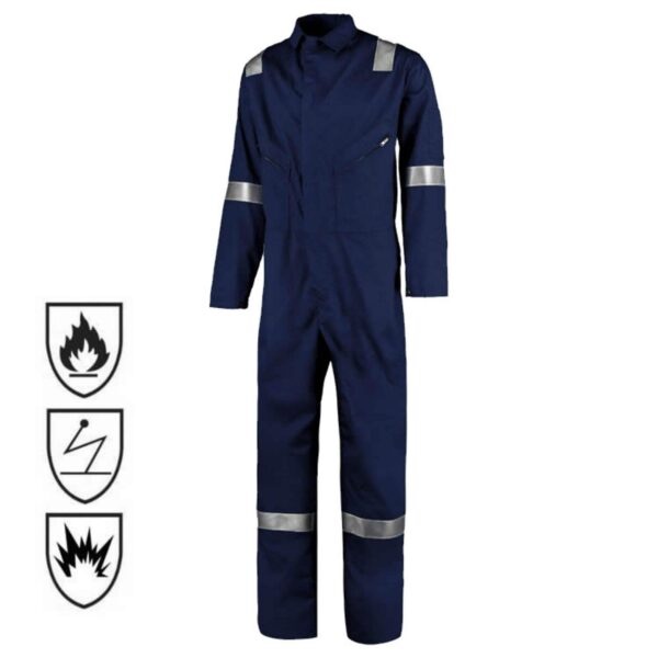 Industrial Nomex Jumpsuit Hi Vis Reflective Breathable Aramid FRC Welding Fire Resistant Coveralls - Image 4