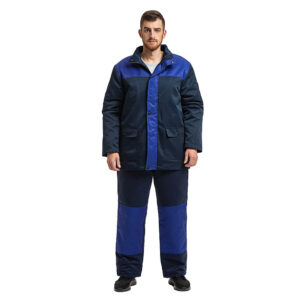 Custom Men’s Extreme Reflect Cold Storage Work Clothing -40° Low Temperature Cold Room Suits Freezer Wear Jacket and Bib Pants