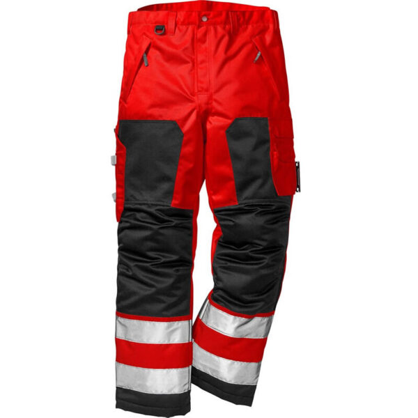 Outdoor Slim Fit Multi Pockets Work Safety Cargo Pants With Straps Fluorescent High Visibility Work Trousers - Image 4