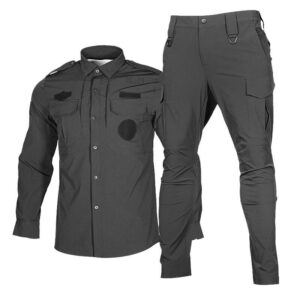 Custom Rip Stop Battle  Utility Jacket And Cargo Pants Security Guard Work Outdoor Hunting Two Piece Work Wear Tactical Uniforms Suit