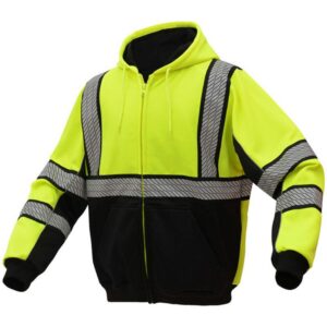 Safety Reflective Construction Winter Waterproof Workwear Cotton/Polyester Fleece Security Hi Vis Soft Shell Jacket