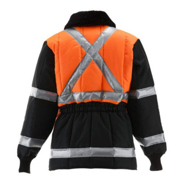 Hot Sale Custom Logo Hi Vis Reflective  Safety Jacket  Traffic Road Railway Fur Collar Long Sleeve Workwear - Image 4