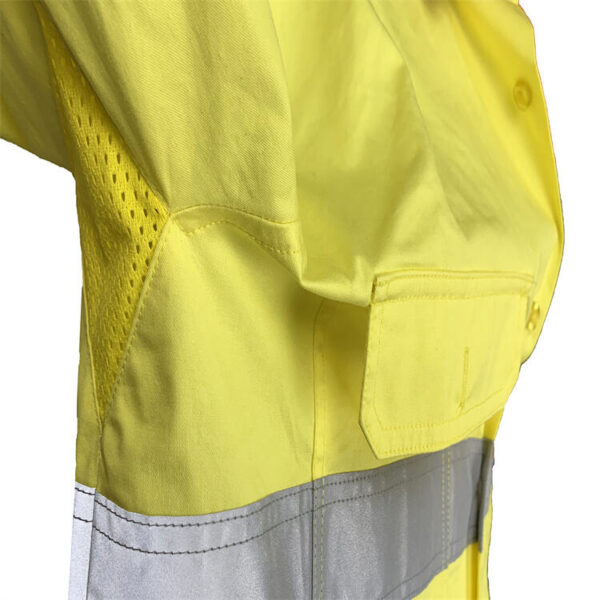 Customize Australian 2 Tones Cotton Drill  Reflective Shirt Safety Long Sleeve Construction Safety Mining Industry UPF50+ Hi Vis Work Shirt - Image 6