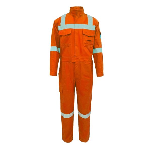 Factory Supply FR Overalls Hi Vis Reflective Antistatic Construction Oil And Gas Petroleum Safety Cotton Fire Resistant Coveralls - Image 4