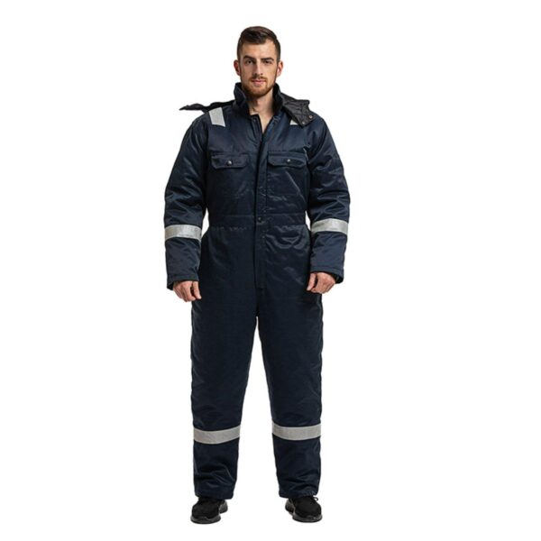 Safety Custom Logo Industrial Cotton  Freezer Overall Cold Storage Coldproof Windproof Multi Functional Coverall - Image 2