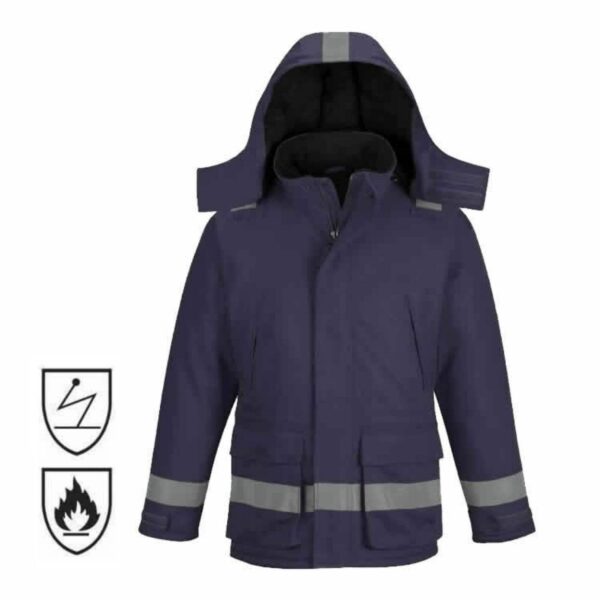 Factory Supply Extreme Insulated Hi Vis Reflective Welder Mechanic Oil Field Workwear Safety Flame Retardant Winter Jacket - Image 4