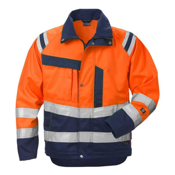Factory Supply Road Mining Electrician Traffic 300D Oxford Highlight Workwear Safety Men's Hi Vis Work Jacket - Image 4