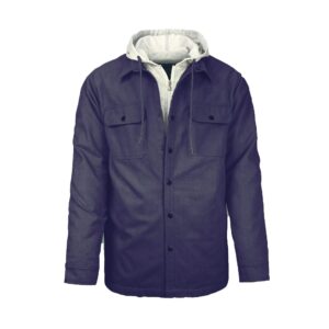 Custom Logo Canvas Insulated Hooded Workwear Windproof Winter Jacket
