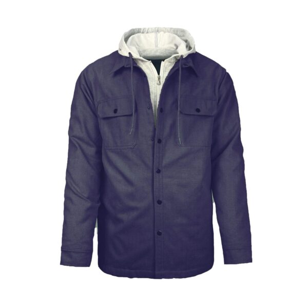 Custom Logo Canvas Insulated Hooded Workwear Windproof Winter Jacket