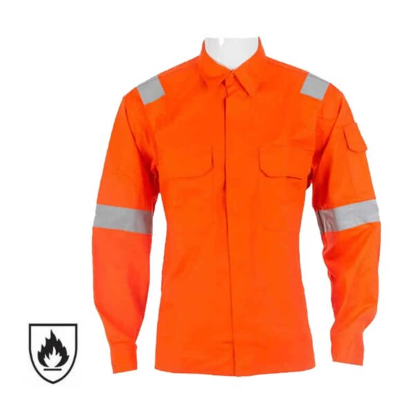 Manufacture Custom Protective Construction Workwear Technician Fire Proof Hi Vis Reflective FR Jacket - Image 2