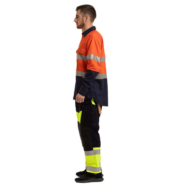 AS/NZS 1906 Mining Construction Workwear Suits Mens Hi Vis Reflective Working Shirt - Image 4