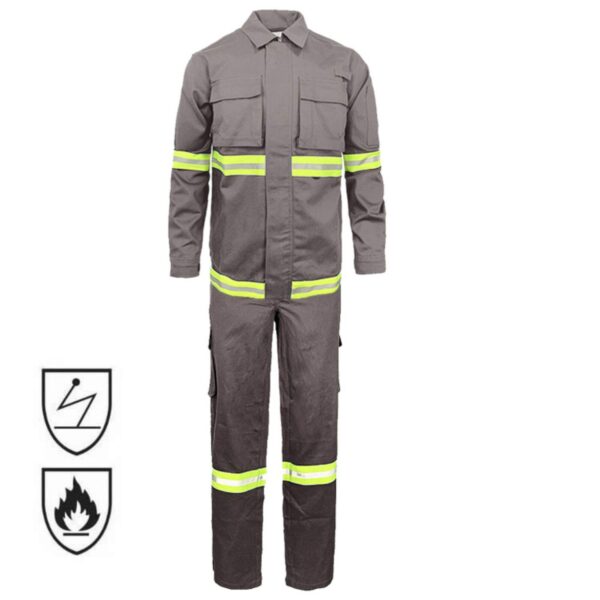 FR Work Two Piece Suit Reflective Hi Vis Safety Steel Mining Oil And Gas Industry Fireproof Clothing - Image 4
