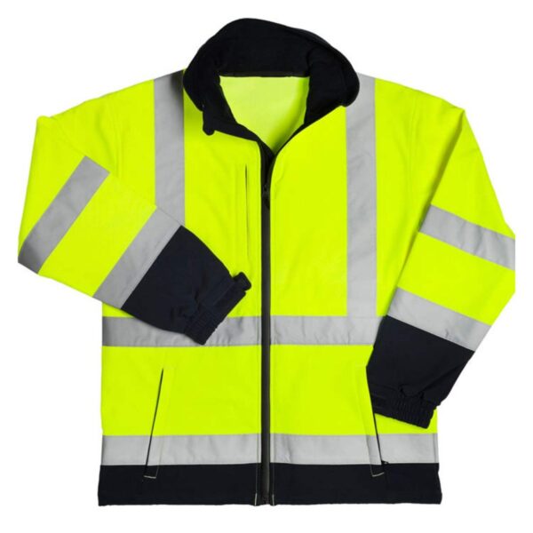 Industrial Polyester Warm Thermal Hi Vis Waterproof Softshell Jacket Traffic Mining Workwear Uniform