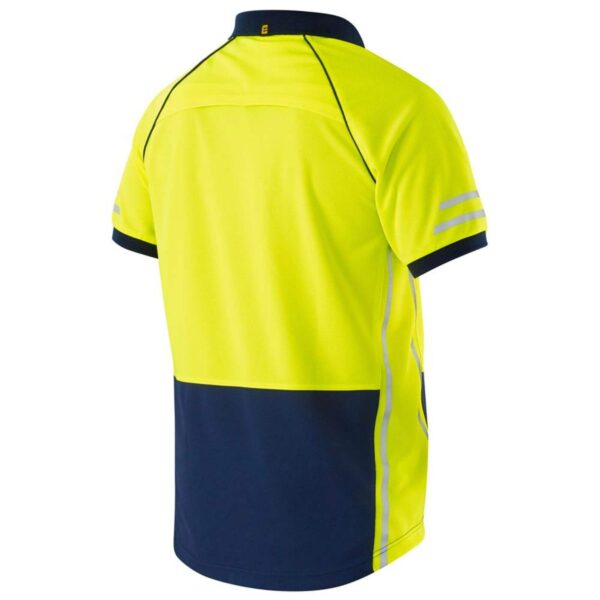 Customize Work Clothes For Mining Workers Premium Hi vis Safety Reflective Short Sleeves Polo Shirt - Image 7