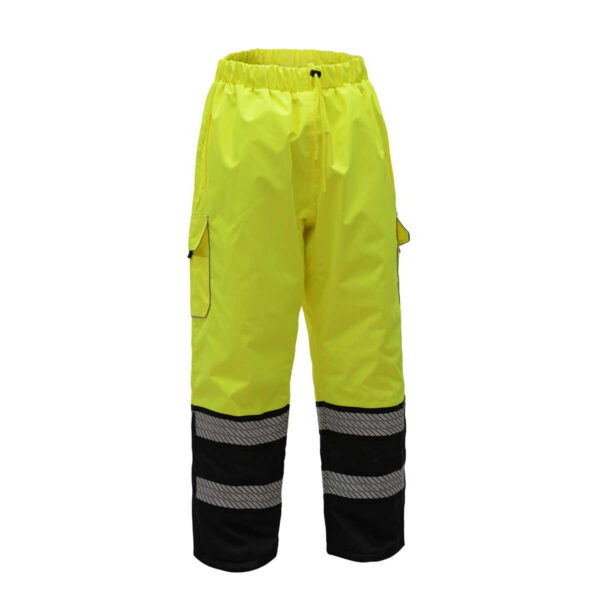 Factory Customize Elastic Waist Safety Work Pants Waterproof Hi Vis Reflective 300D Oxford Working Uniforms Trousers - Image 3