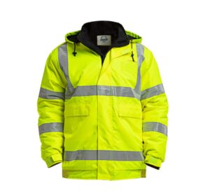 Factory Supply Thickened Safety Waterproof Oxford 300D Workwear Thermal Reflective Work High Visibility Safety Jacket