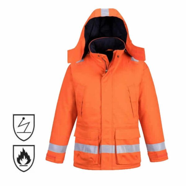 Factory Supply Extreme Insulated Hi Vis Reflective Welder Mechanic Oil Field Workwear Safety Flame Retardant Winter Jacket - Image 3