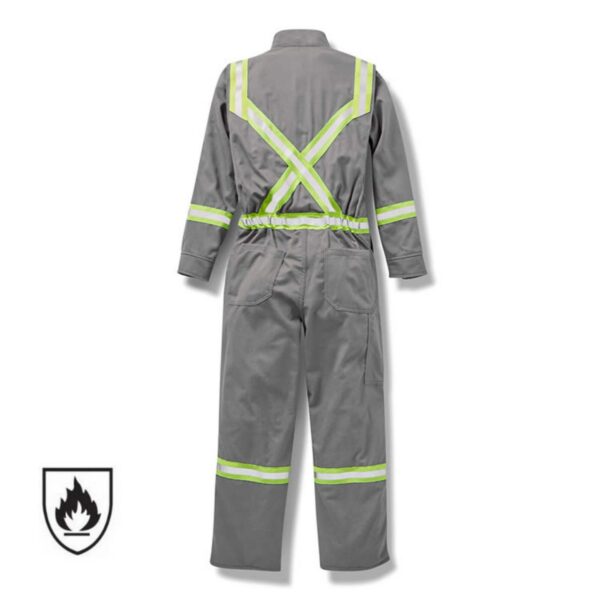 EN11612 Industrial Cotton/Polyester Hi Vis Reflective IFR Wrokwear Oil And Gas Industry Inherent Fire Retardant Boiler Suits - Image 6