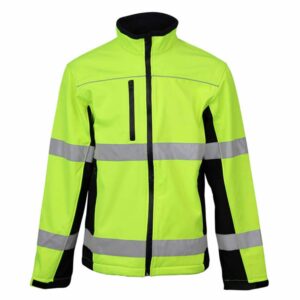 Factory Customize Reflective Long Sleeve Waterproof Unisex Workwear Thermal Windproof Warm Safety High Vis Softshell Jacket