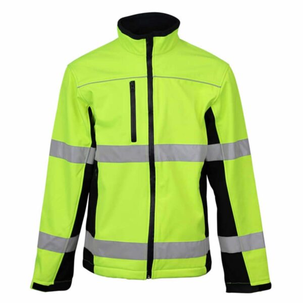 Factory Customize Reflective Long Sleeve Waterproof Unisex Workwear Thermal Windproof Warm Safety High Vis Softshell Jacket