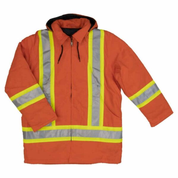 Factory Supply Insulated X Back Reflective Workwear Hi Vis Industrial Mechanic Work Jacket - Image 5