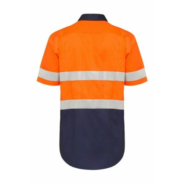 Hot Sale Hi Vis Cotton Mining Traffic Construction Short Sleeve Safety Tear-resistant Stand Collar Reflective Workwear - Image 4