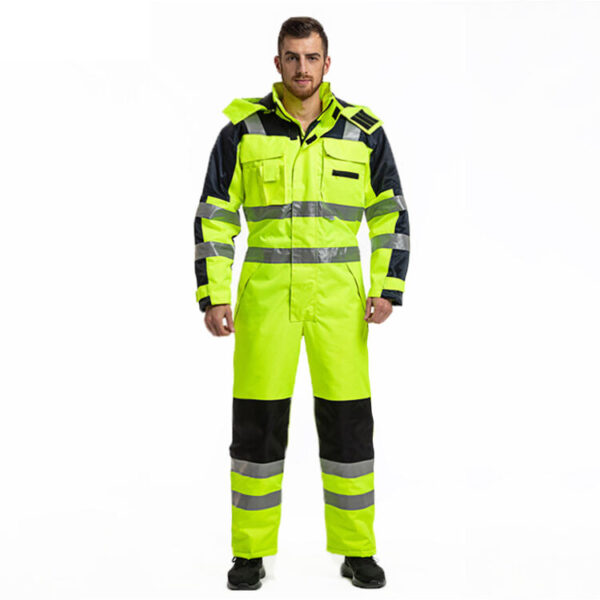 Custom Design Petroleum Petrochemical Metallurgical Workers Freezer Clothing Winter Waterproof Insulated Overalls For Men