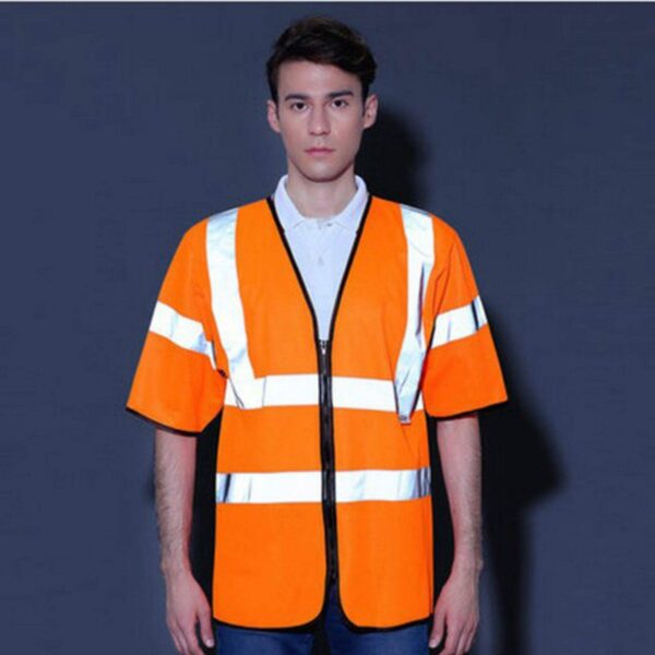 Factory Supply Polyester Outdoor Construction Workwear Security Hi Vis Reflective Class 3 Safety Vest - Image 3