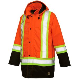 Whole Sale Durable Waterproof Antistatic Warm Thermal  Workwear Reflective Hi Vis Traffic Jacket