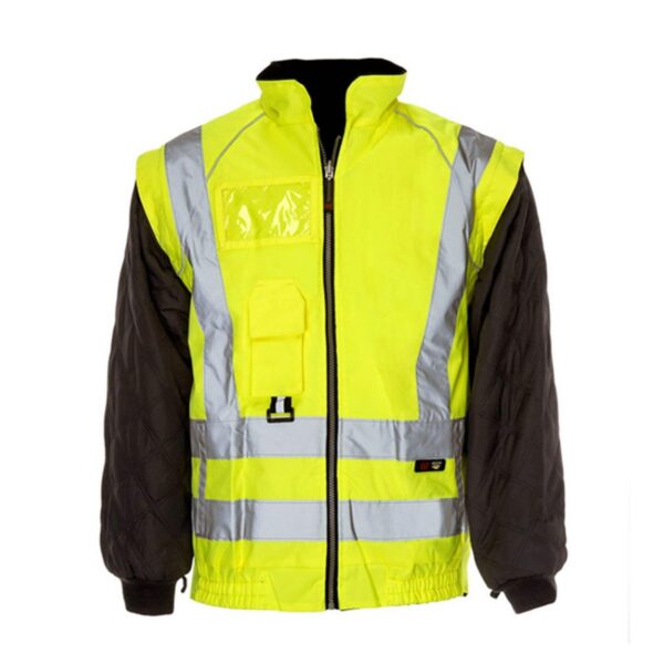 Safety Reflective Hi Vis Workwear Thermal Detachable 5 in 1 Class 3 High Vis Jacket - Image 4