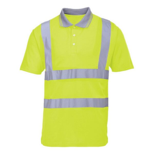 High Quality Custom Logo Private Label Workwear Hi Vis Reflective Traffic Polo Shirt - Image 4